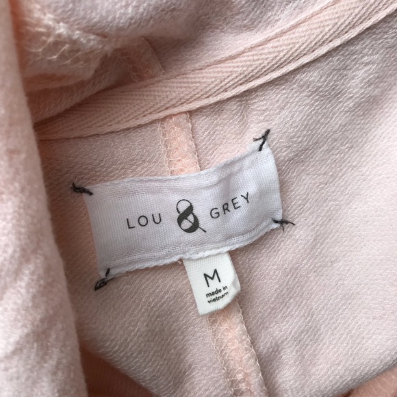 Lou & Grey Blush Pink Cropped Pullover Hoodie - Picture 5 of 6